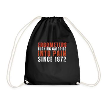 Erg Ergometer And Rowing Exercise Machine Rowing - Drawstring Bag - black - Front