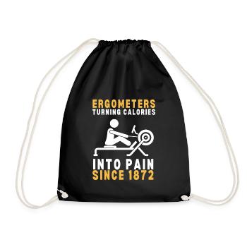 Erg Ergometer And Rowing Exercise Machine Rowing - Drawstring Bag - black - Front