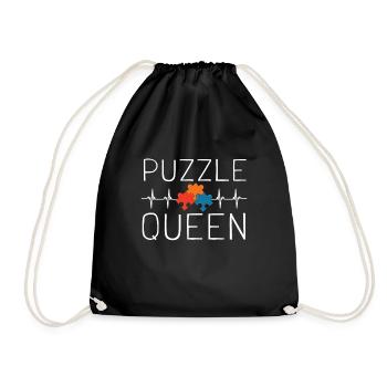 Puzzle Queen - Je passe devant mon heure de coucher - Sac de sport léger - noir - Devant