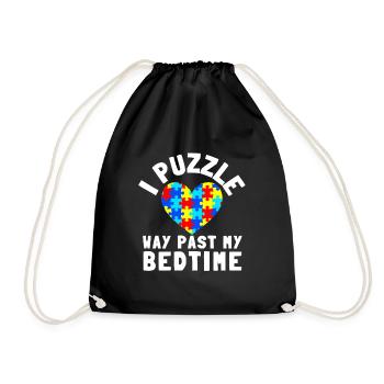 Puzzle Queen - Je passe devant mon heure de coucher - Sac de sport léger - noir - Devant