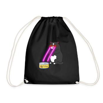 Cat With Laser Eyes - Turnbeutel - Schwarz - Vorne