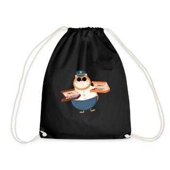 Beignet licorne chat - Sac de sport léger - noir - Devant