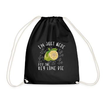 Key Lime Pie Lemon Tart Dessert - Drawstring Bag - black - Front