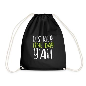 Key Lime Pie Lemon Tart Dessert - Drawstring Bag - black - Front