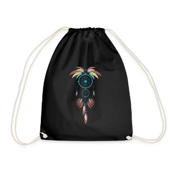 Amérindien Abénakis - Sac de sport léger - noir - Devant