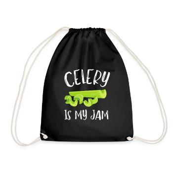 Jus de céleri végétalien végétarien végétarien biologique - Sac de sport léger - noir - Devant