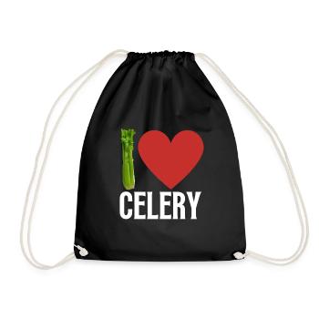 Jus de céleri végétalien végétarien végétarien biologique - Sac de sport léger - noir - Devant