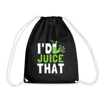 Jus de céleri végétalien végétarien végétarien biologique - Sac de sport léger - noir - Devant