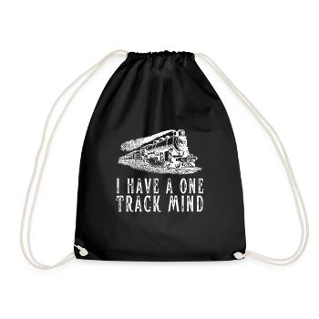 Locomotive à vapeur - J’ai un train d’ à voie unique - Sac de sport léger - noir - Devant