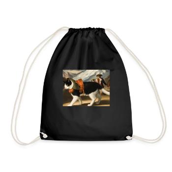 Cat Art History - Drawstring Bag - black - Front