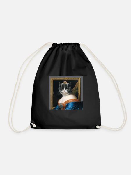 Cat Art History - Turnbeutel - Schwarz