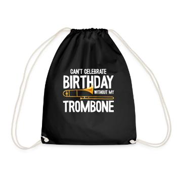 Je ne peux pas célébrer l’anniversaire sans ma citation de trombone - Sac de sport léger - noir - Devant