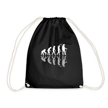 Human Evolution Farmer Farming Farm Lover - Drawstring Bag - black - Front