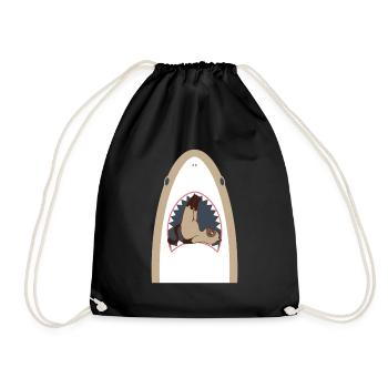 Chat mangeur de requins - Sac de sport léger - noir - Devant