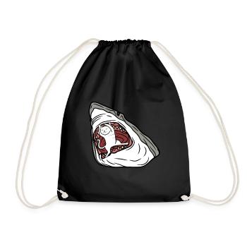 Chat mangeur de requins - Sac de sport léger - noir - Devant
