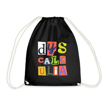 SPED Neurodiversity Dyscalculia - Drawstring Bag - black - Front