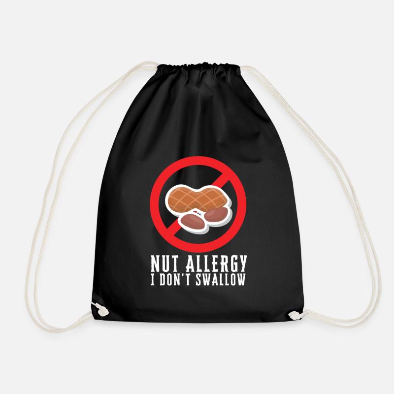 Peanut Allergy Awareness Peanut Allergic - Turnbeutel - Schwarz