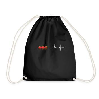 Swiss Cheese Fondue - Drawstring Bag - black - Front