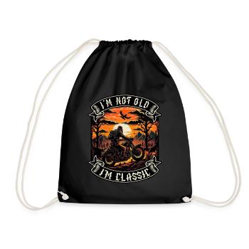 Je ne suis pas vieux je suis motard moto classique - Sac de sport léger - noir - Devant