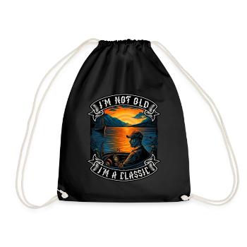 Je ne suis pas vieux Je suis un amoureux des bateaux classiques - Sac de sport léger - noir - Devant