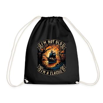 Je ne suis pas vieux Je suis un amoureux des bateaux classiques - Sac de sport léger - noir - Devant