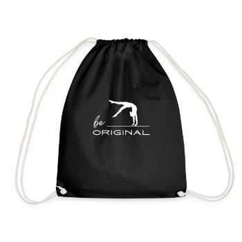 Cheerleader Tumbling Acrobat Cartwheel Mom - Drawstring Bag - black - Front