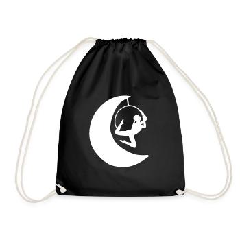 Cheerleader Tumbling Acrobat Cartwheel Mom - Drawstring Bag - black - Front