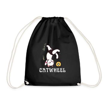 Cheerleader Tumbling Acrobat Cartwheel Mom - Turnbeutel - Schwarz - Vorne