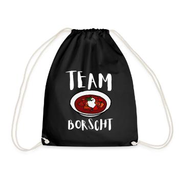 Borsch Beetroot Ukrainian Borscht - Drawstring Bag - black - Front