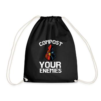 Compost Your Enemies - Drawstring Bag - black - Front