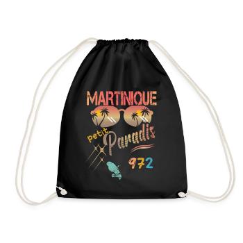Idee cadeau La Martinique un petit paradis - Sac de sport léger - noir - Devant