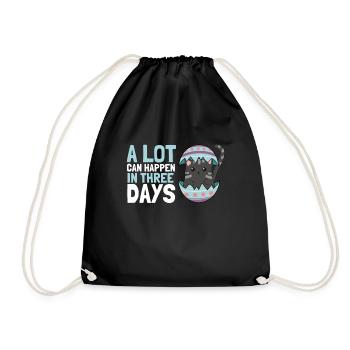 Alot Can Happen In 3 Days, Hallelujah Easter - Turnbeutel - Schwarz - Vorne