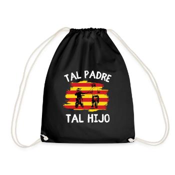 Tal Padre Tal Hijo Motocross Moto Desporte - Turnbeutel - Schwarz - Vorne