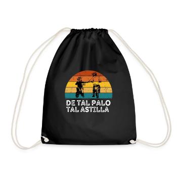 Tal Padre Tal Hijo Motocross Moto Desporte - Turnbeutel - Schwarz - Vorne