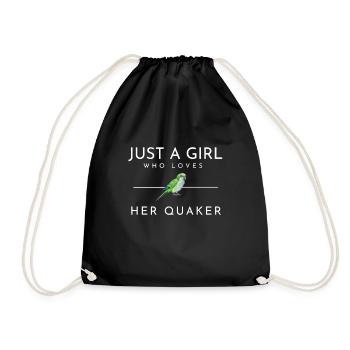 Blue Quaker Parrot Mom - Drawstring Bag - black - Front