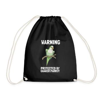 Blue Quaker Parrot Mom - Drawstring Bag - black - Front