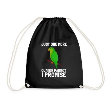 Blue Quaker Parrot Mom - Drawstring Bag - black - Front