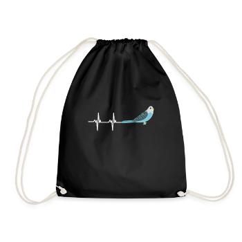 Blue Quaker Parrot Mom - Drawstring Bag - black - Front