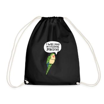 Blue Quaker Parrot Mom - Drawstring Bag - black - Front