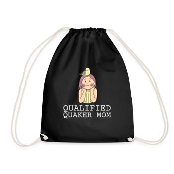 Blue Quaker Parrot Mom - Drawstring Bag - black - Front