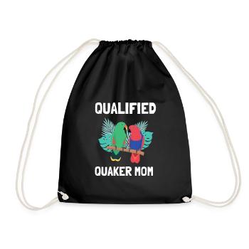 Blue Quaker Parrot Mom - Drawstring Bag - black - Front