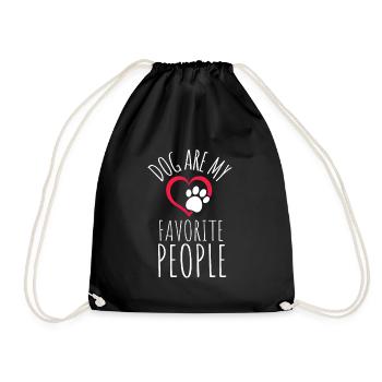 Les chiens sont mes personnes préférées - Sac de sport léger - noir - Devant