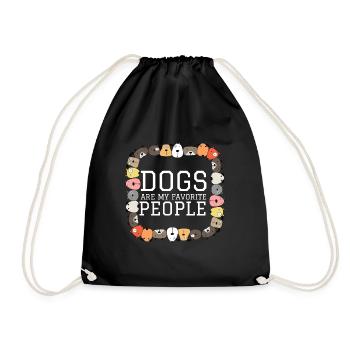 Les chiens sont mes personnes préférées - Sac de sport léger - noir - Devant