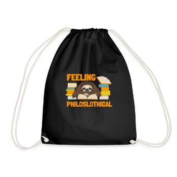 Philosophical Debate Feeling Philoslothical - Drawstring Bag - black - Front