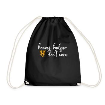 Honey Badger Don't Care - Turnbeutel - Schwarz - Vorne