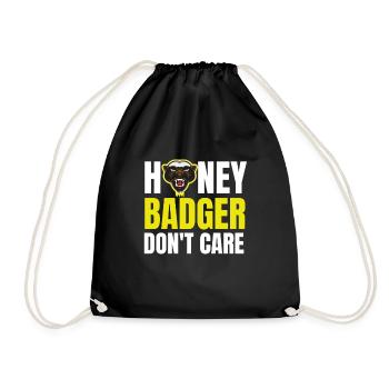 Honey Badger Don't Care - Turnbeutel - Schwarz - Vorne