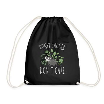 Honey Badger Don't Care - Turnbeutel - Schwarz - Vorne