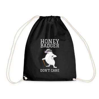 Honey Badger Don't Care - Turnbeutel - Schwarz - Vorne
