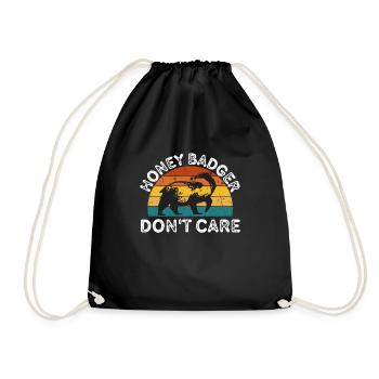 Honey Badger Don't Care - Turnbeutel - Schwarz - Vorne