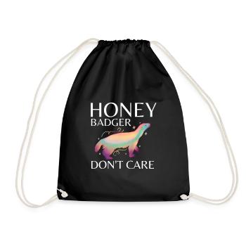 Honey Badger Don't Care - Turnbeutel - Schwarz - Vorne